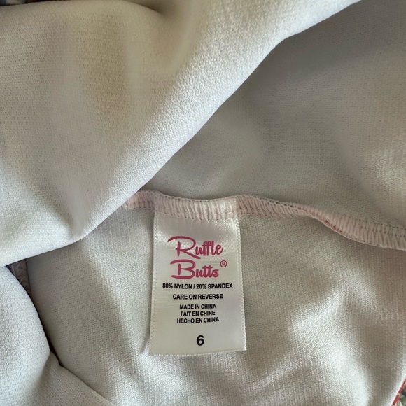 Ruffle Butts Bow V-Back One Piece Swimsuit | Size 6 - Picture 6 of 6